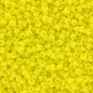 Miyuki rocailles kralen 11/0 - Matted opaque yellow 11-404F